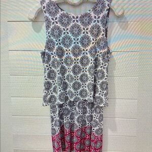 Elegant Black and White Patterned Dress